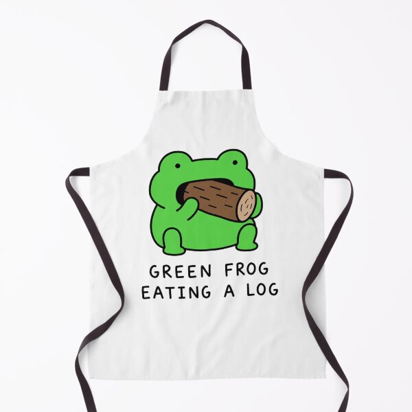 Item preview, Green Frog Eating a Log Funny Frog Meme designed and sold by MonkiFlipp.