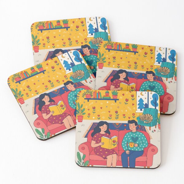 Item preview, Cozy Hygge Home - Whimsical Folk Art Illustration designed and sold by ASN STUDIO.