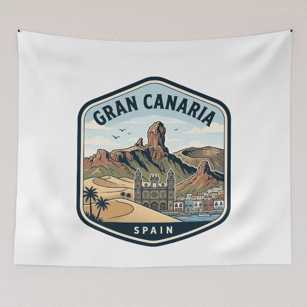 Item preview, Gran Canaria Spain Vintage Travel Badge designed and sold by k3rstman1.
