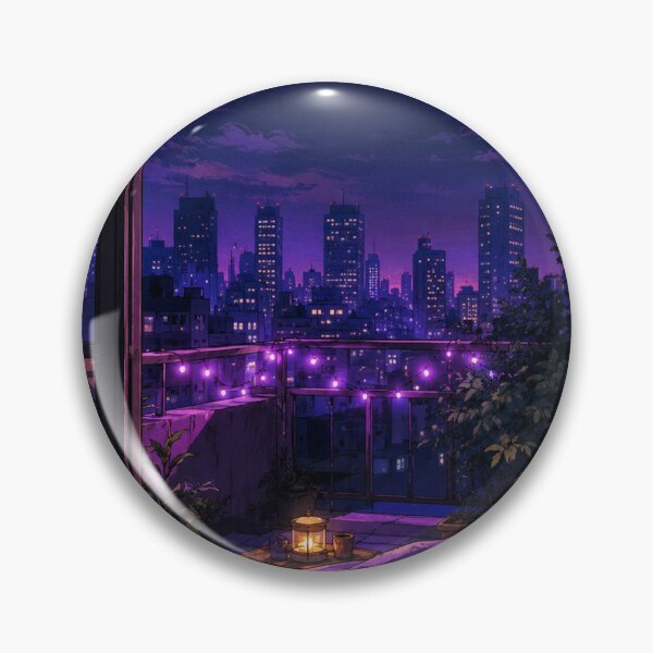 Item preview, Lofi morado: Balcón neón designed and sold by bapupa.