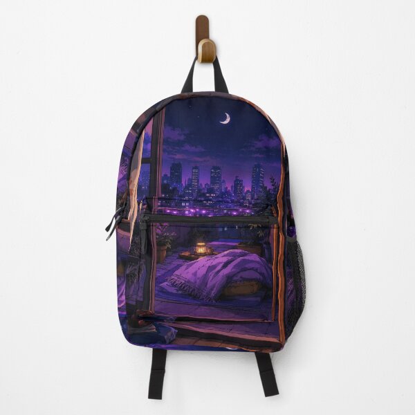 Item preview, Purple Lofi: Neon Balcony designed and sold by bapupa.