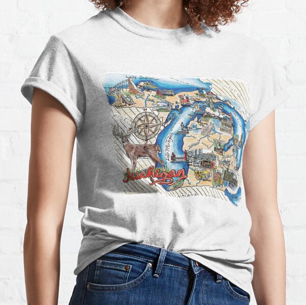 Map of Michigan Classic T-Shirt