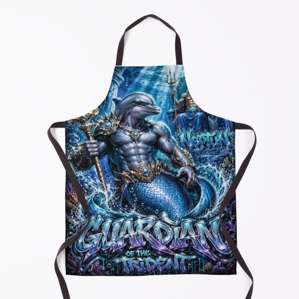 Item preview, Dolphin Merman – Neptune’s Ocean Guardian | 90s Airbrush Fantasy designed and sold by Kilian Luc.