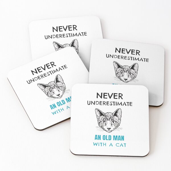 Item preview, Never Underestimate Old Man Cat Owner Gift Idea designed and sold by OlyvieArt.
