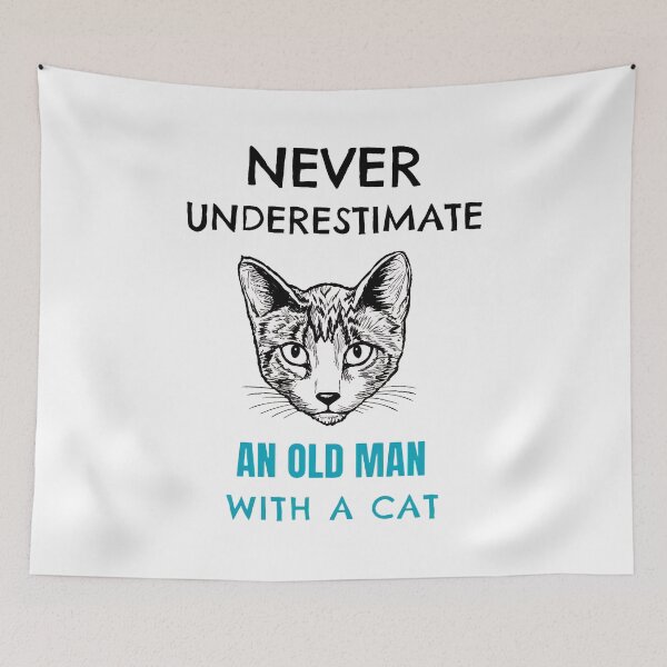 Item preview, Never Underestimate Old Man Cat Owner Gift Idea designed and sold by OlyvieArt.