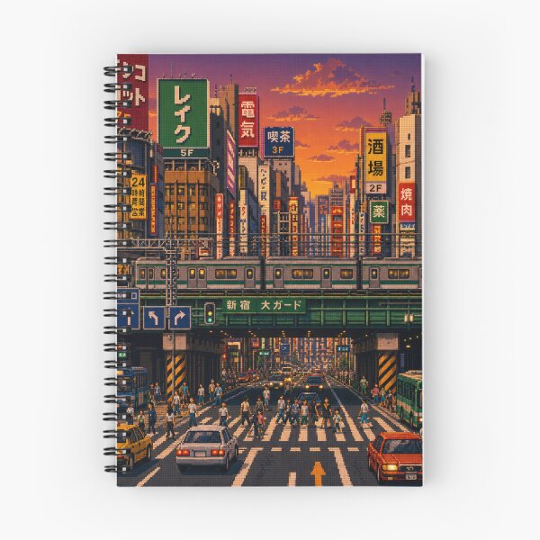 Artikelvorschau, Shinjuku Dai Guard Sunset Pixel Art entworfen und verkauft von sabusabu78.