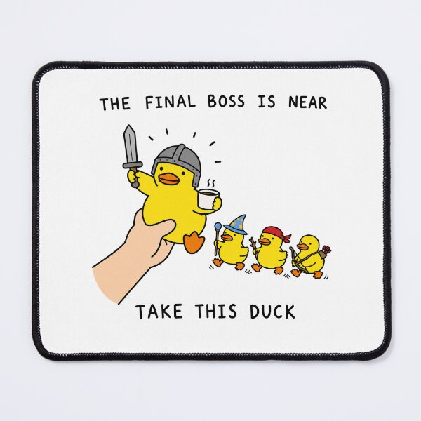 Item preview, The Final Boss Is Near Funny Duck Gaming Meme designed and sold by MonkiFlipp.