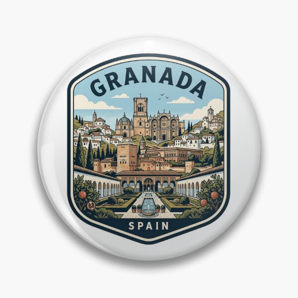 Item preview, Granada Spain Alhambra Travel Poster Vintage Emblem designed and sold by k3rstman1.