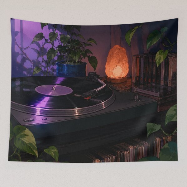 Item preview, Purple Lofi: Plum Vinyl Room designed and sold by bapupa.