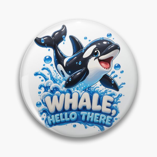 Item preview, Whale Hello There 3D Orca Balloon Funny Killer Whale Pun  designed and sold by ZIGLWORKS.