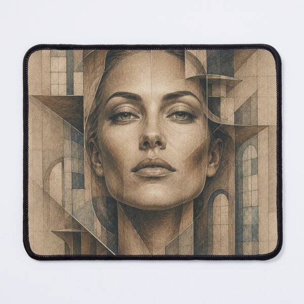 Item preview, Geometric Woman in Surreal Architecture designed and sold by VlodArt.