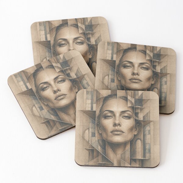Item preview, Geometric Woman in Surreal Architecture designed and sold by VlodArt.