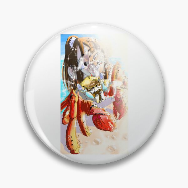 Item preview, Vibrant Crab at the Beach designed and sold by Catsi-Nook-Art.