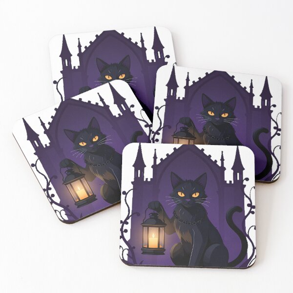 Item preview, Black Cat with Lantern designed and sold by IllumeInk.