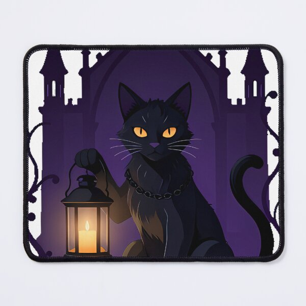 Item preview, Black Cat with Lantern designed and sold by IllumeInk.