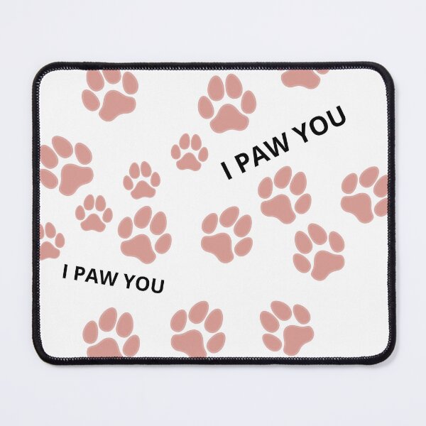 Item preview,  I Paw You Cute Pink Paw Print Pattern designed and sold by Kaaf's Mart.