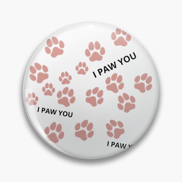 Item preview,  I Paw You Cute Pink Paw Print Pattern designed and sold by Kaaf's Mart.