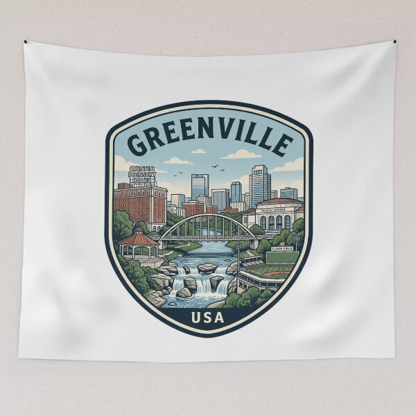 Item preview, Greenville South Carolina Falls Park Skyline Souvenir designed and sold by k3rstman1.