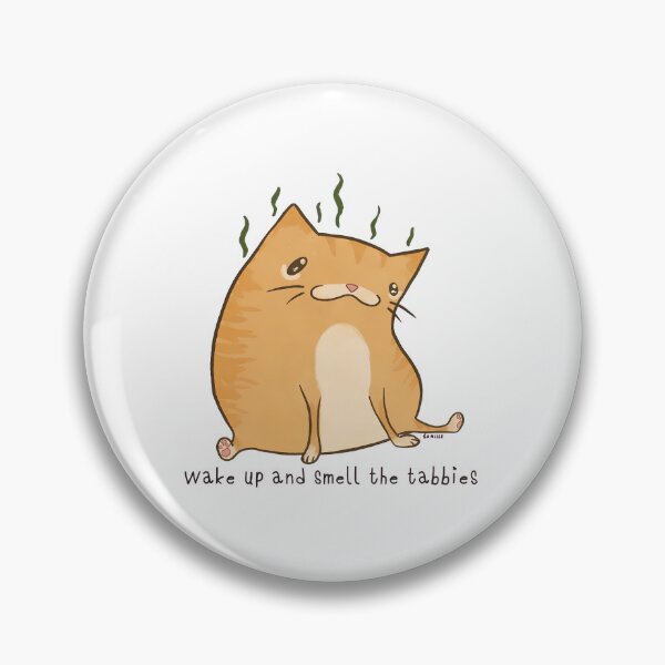 Item preview, Smelly Tabby Cat "Wake Up And Smell The Tabbies" Art designed and sold by OlyvieArt.