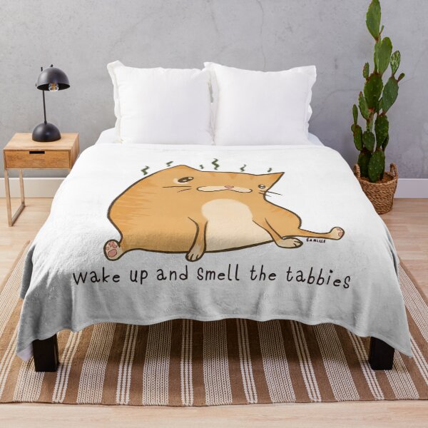 Item preview, Smelly Tabby Cat "Wake Up And Smell The Tabbies" Art designed and sold by OlyvieArt.