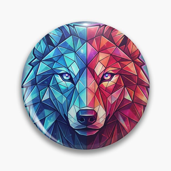 Item preview, Cyberpunk Synthwave Geometric Wolf designed and sold by RyxDesign.