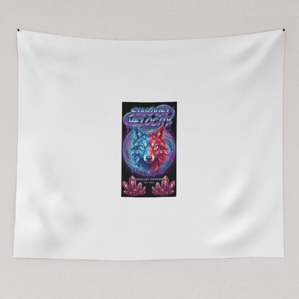 Item preview, Cyberpunk Synthwave Geometric Wolf designed and sold by RyxDesign.