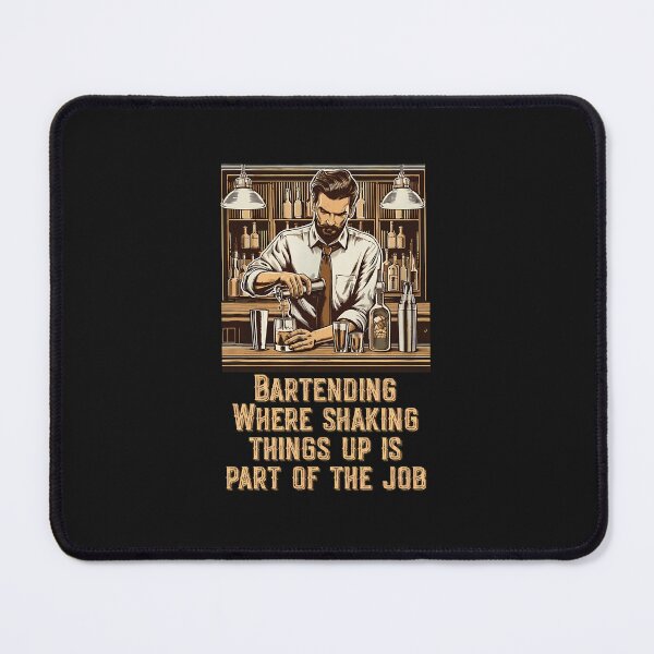 Item preview, Bartender Shaking Things Up Job Quote Retro Style designed and sold by domjudith.