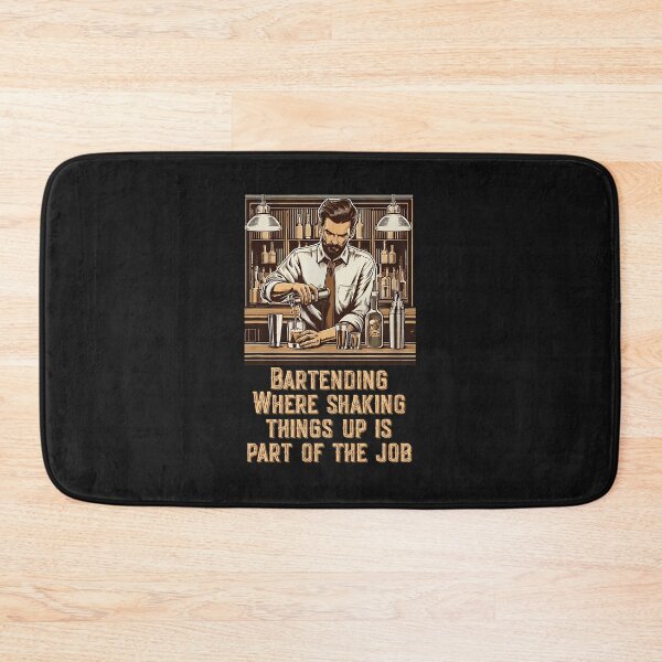 Item preview, Bartender Shaking Things Up Job Quote Retro Style designed and sold by domjudith.