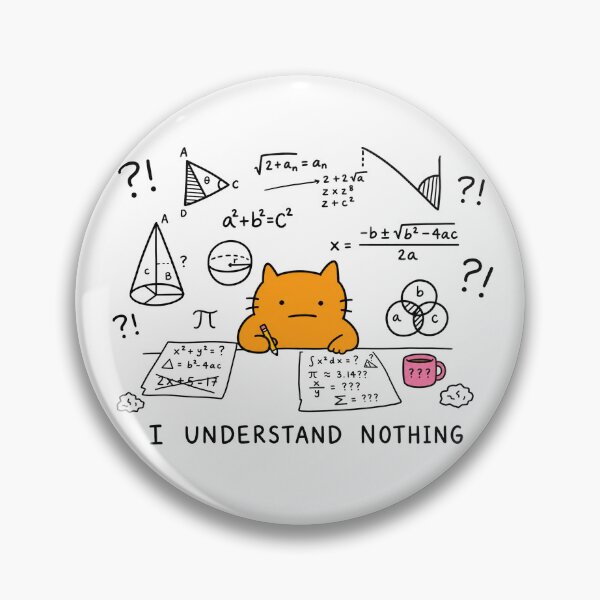Item preview, I Understand Nothing Funny Math Cat Meme designed and sold by MonkiFlipp.