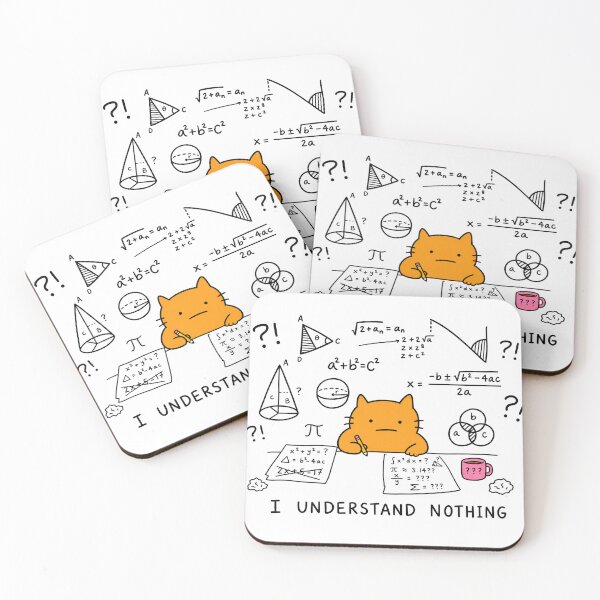 Item preview, I Understand Nothing Funny Math Cat Meme designed and sold by MonkiFlipp.