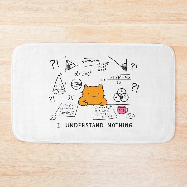 Item preview, I Understand Nothing Funny Math Cat Meme designed and sold by MonkiFlipp.
