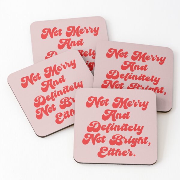 Item preview, Not Merry & Bright Funny Anti-Christmas Text designed and sold by CamilasPrints.