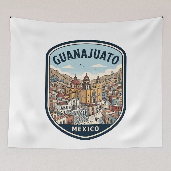 Item preview, Guanajuato Mexico Vintage Travel Emblem designed and sold by k3rstman1.
