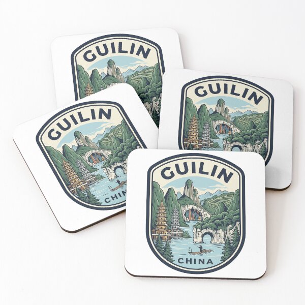 Item preview, Guilin China Karst Mountains Vintage Travel Badge designed and sold by k3rstman1.