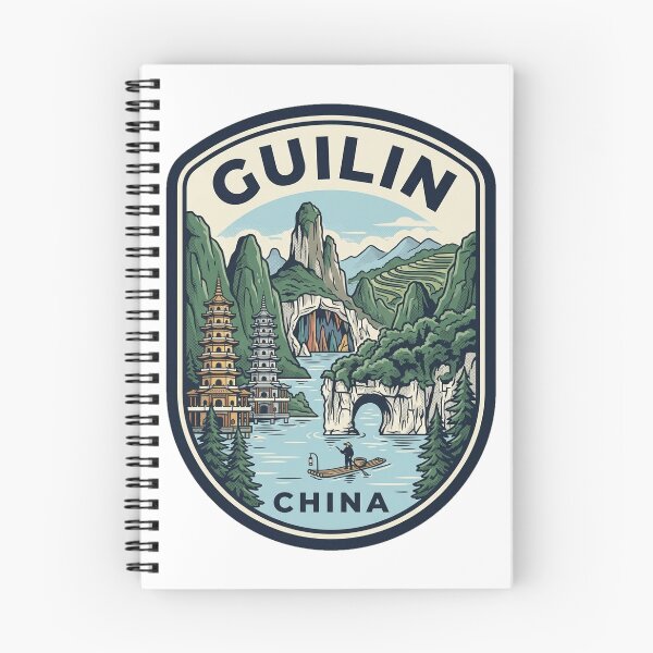 Item preview, Guilin China Karst Mountains Vintage Travel Badge designed and sold by k3rstman1.