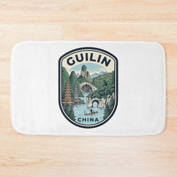 Item preview, Guilin China Karst Mountains Vintage Travel Badge designed and sold by k3rstman1.