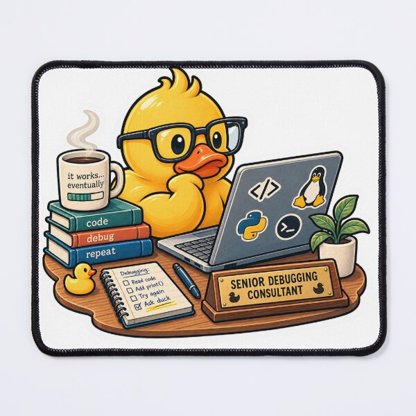 Item preview, Senior Debugging Consultant – Rubber Duck Debugging designed and sold by ChicClicker.