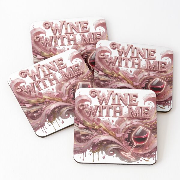 Item preview, Catchy WINE WITH ME Text Design designed and sold by dazzlemakers.
