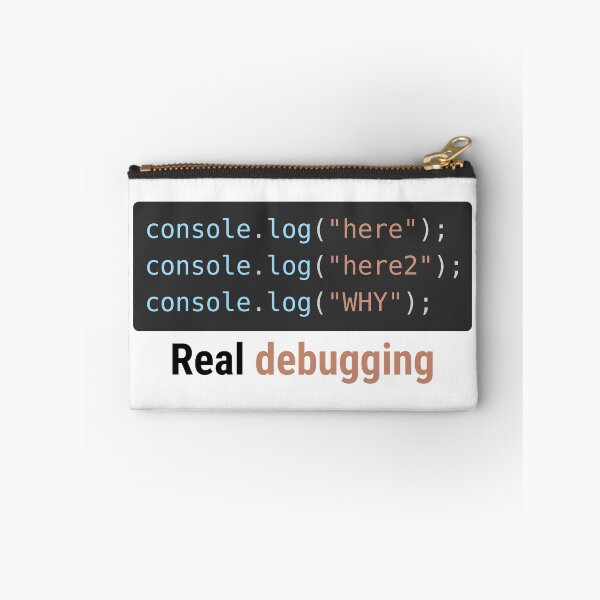 Artikelvorschau, Echtes Debugging Console.log Lustiges Programmierer-T-Shirt Humorvolles Geschenk entworfen und verkauft von Sekla-Studio.