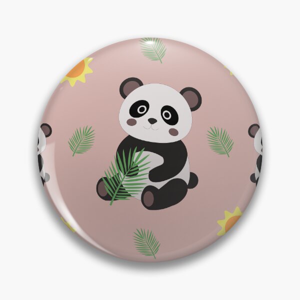 Item preview, Cute Panda Bear Pattern Tropical Leaves and Sun designed and sold by ElenMart.
