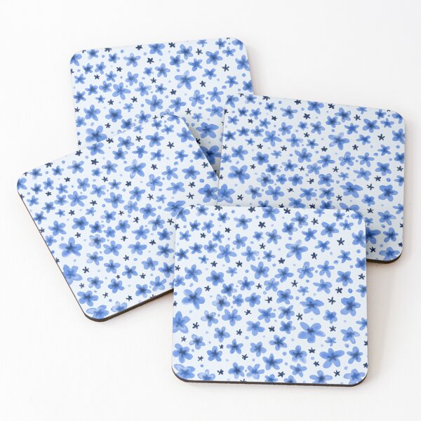 Item preview, Blue Watercolor Wildflower Pattern designed and sold by JulesGoyco.