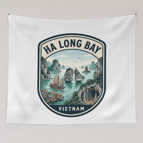 Item preview, Ha Long Bay Vietnam Vintage Travel Badge designed and sold by k3rstman1.