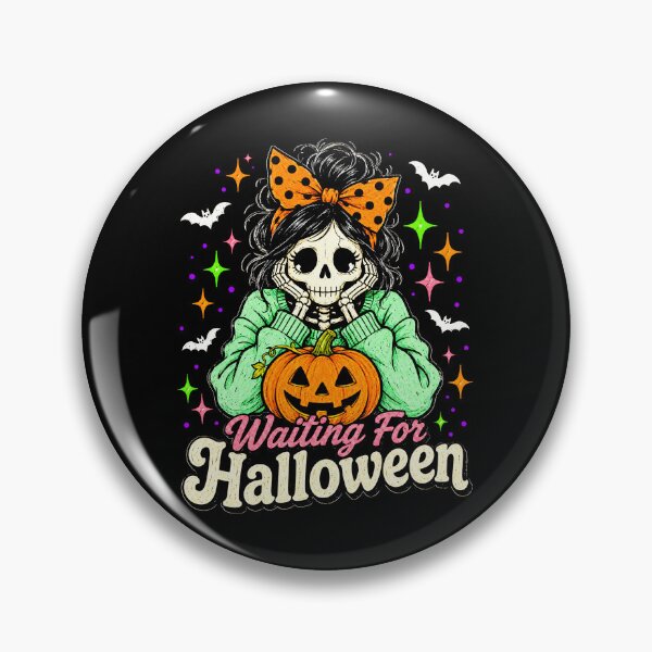 Item preview, Waiting for Halloween Cute Skeleton designed and sold by leolawaller.