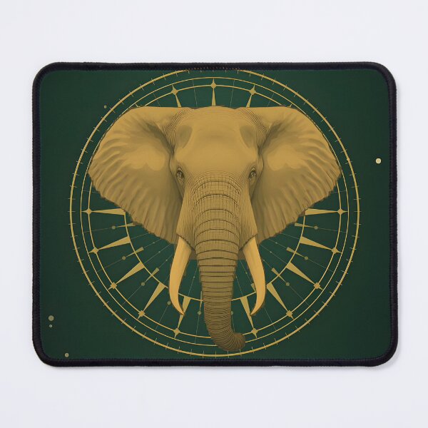 Item preview, Mystical Elephant Gold Mandala Art designed and sold by ameetlumiere.