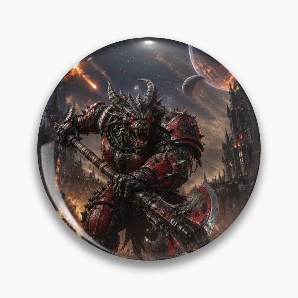 Item preview, Cosmic Reptilian Demon — Red Armor Warrior designed and sold by ZYVARENNE.