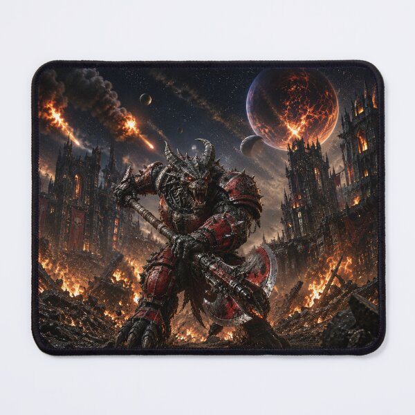 Item preview, Cosmic Reptilian Demon — Red Armor Warrior designed and sold by ZYVARENNE.