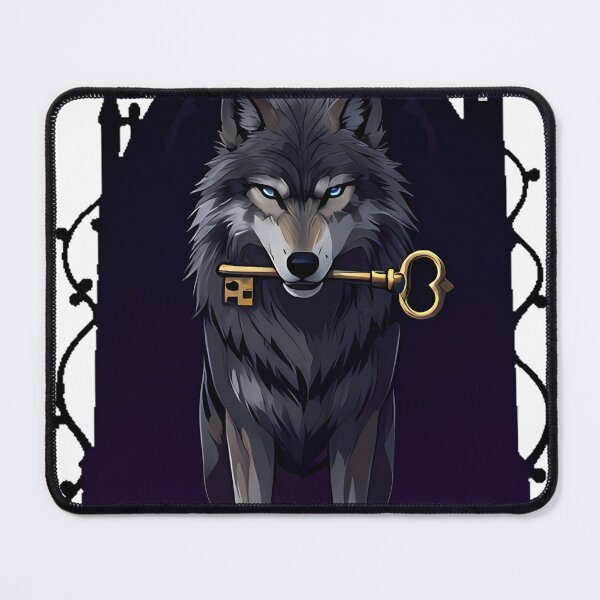 Item preview, Wolf with Iron Key designed and sold by IllumeInk.