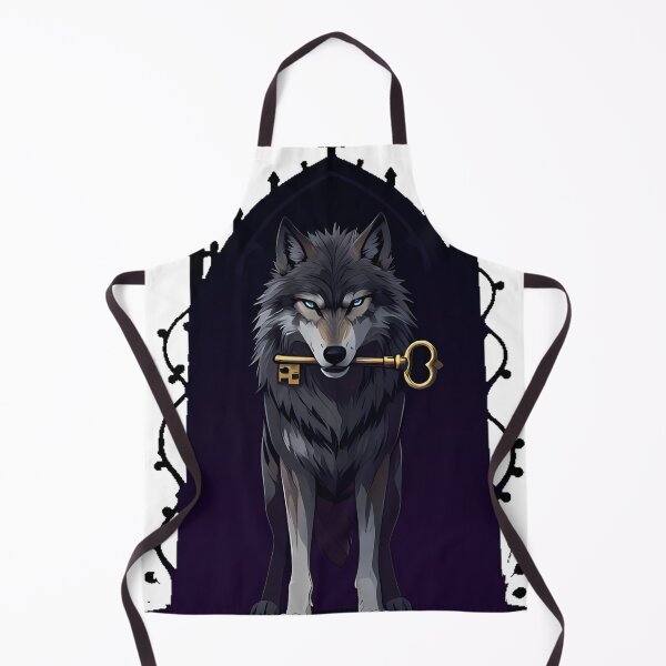 Item preview, Wolf with Iron Key designed and sold by IllumeInk.