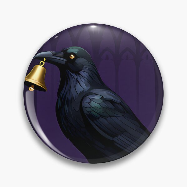 Item preview, Crow with Brass Bell designed and sold by IllumeInk.