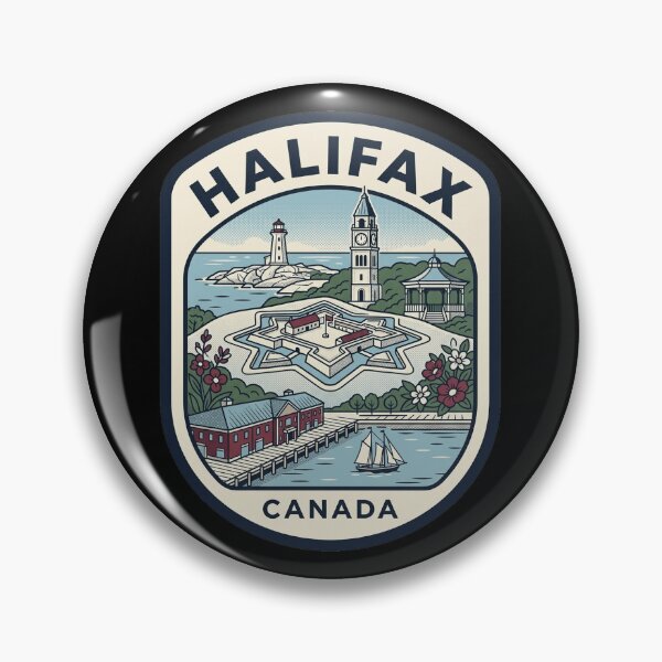 Item preview, Halifax Nova Scotia Canada Vintage Travel Badge designed and sold by k3rstman1.